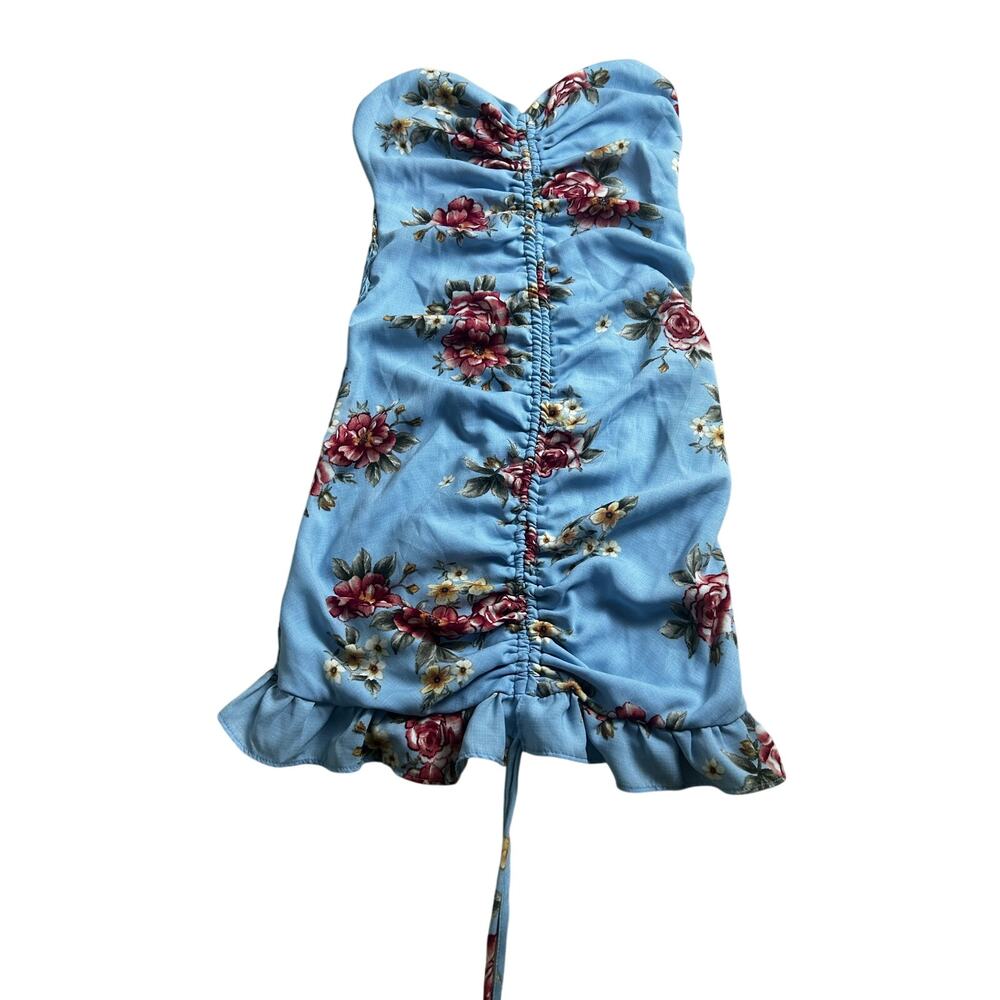 Blue Floral Top By Leyva